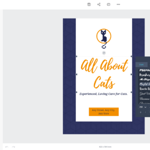 Working on the cat poster template