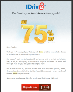 IDrive 75% Coupon