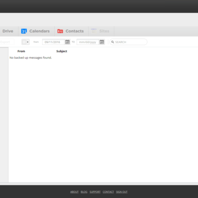 Spanning Restore Page